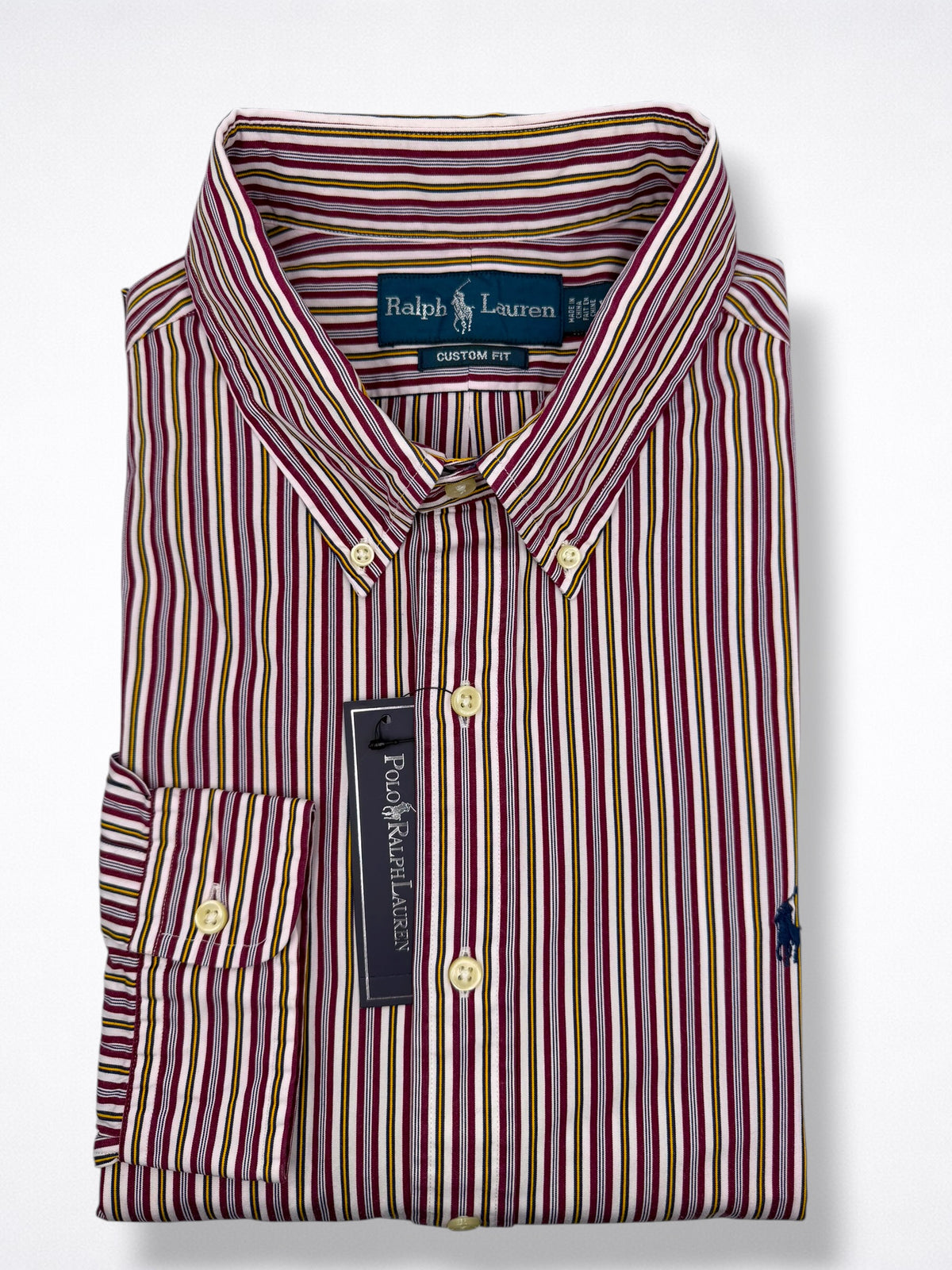 Camisa Polo Ralph Lauren Custom Fit Manga Larga Talla XL