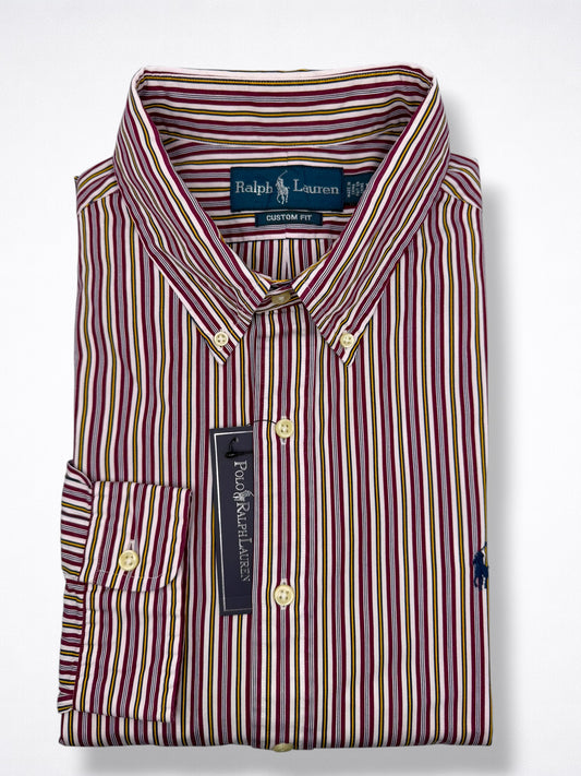 Camisa Polo Ralph Lauren Custom Fit Manga Larga Talla XL