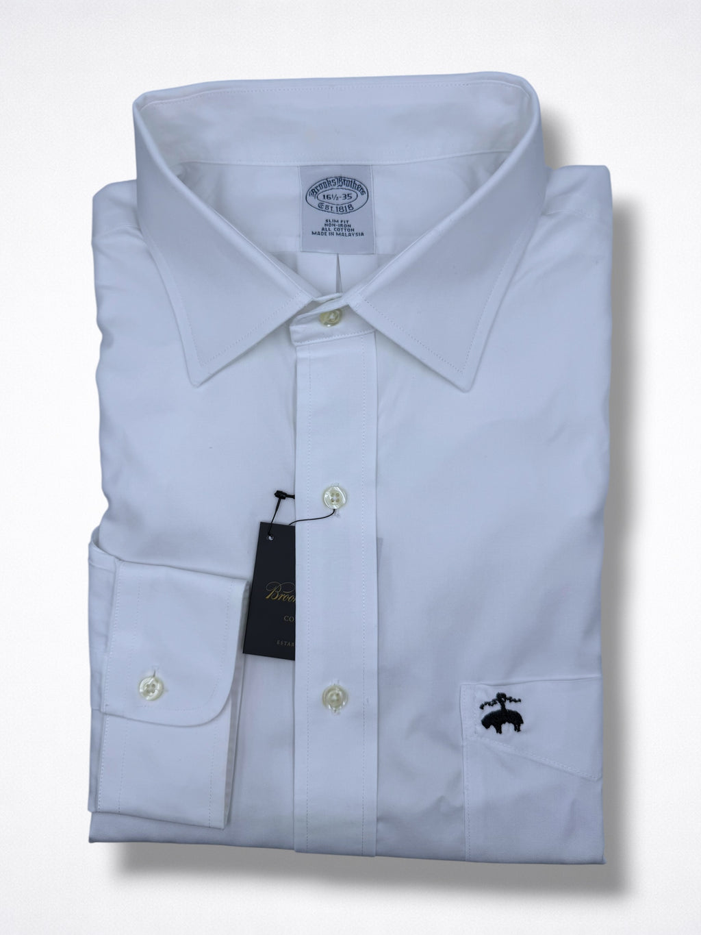 Camisa Brooks Brothers Classic Fit Manga Larga Talla L