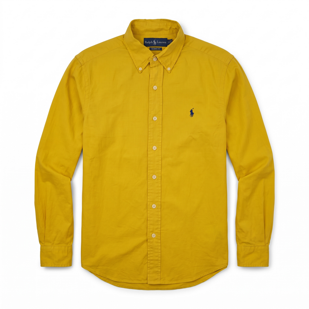 Camisa Polo Ralph Lauren Classic Fit manga larga de lino talla M