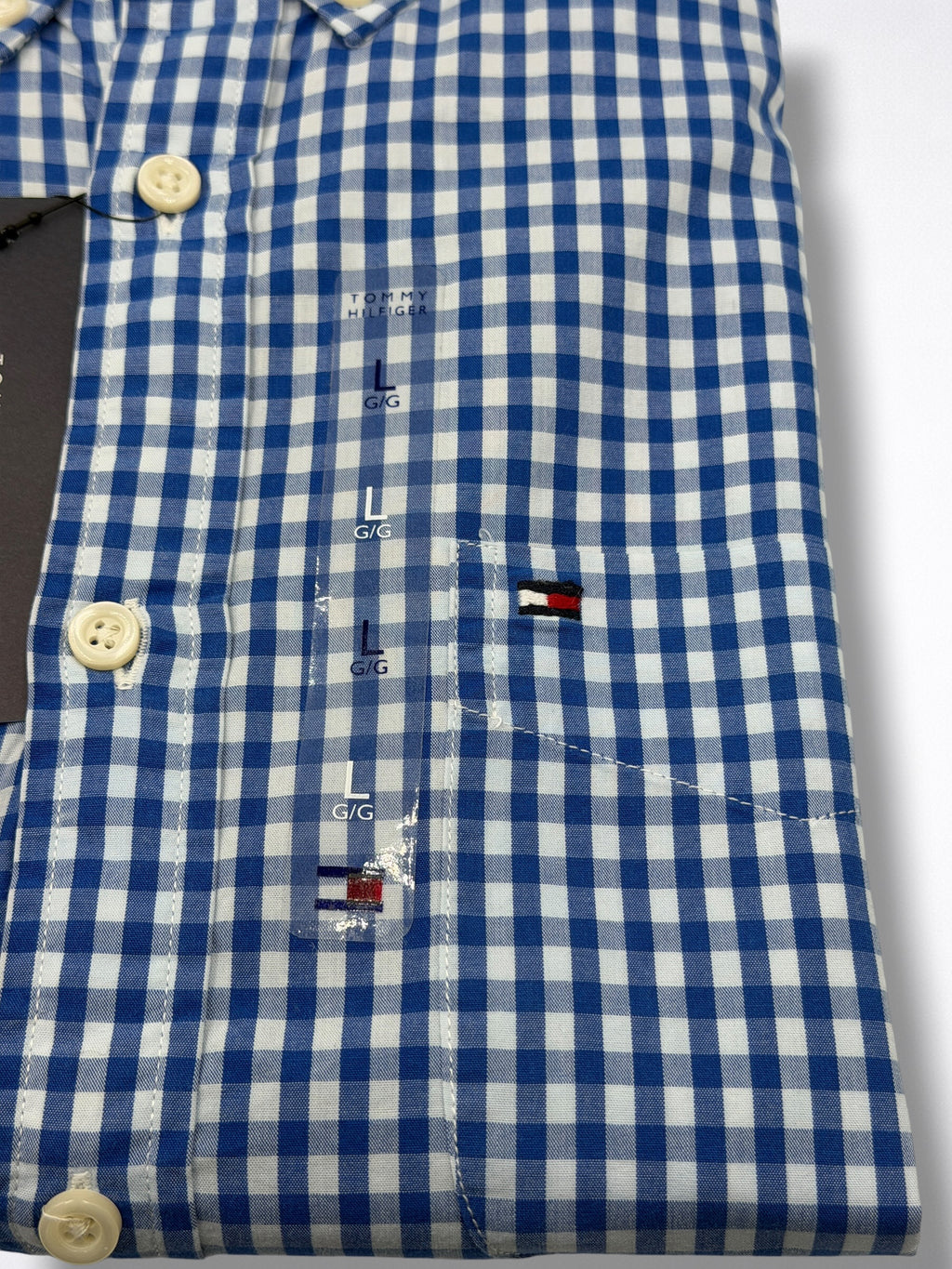 Camisa Tommy Hilfiger Custom Fit Manga Larga Talla L