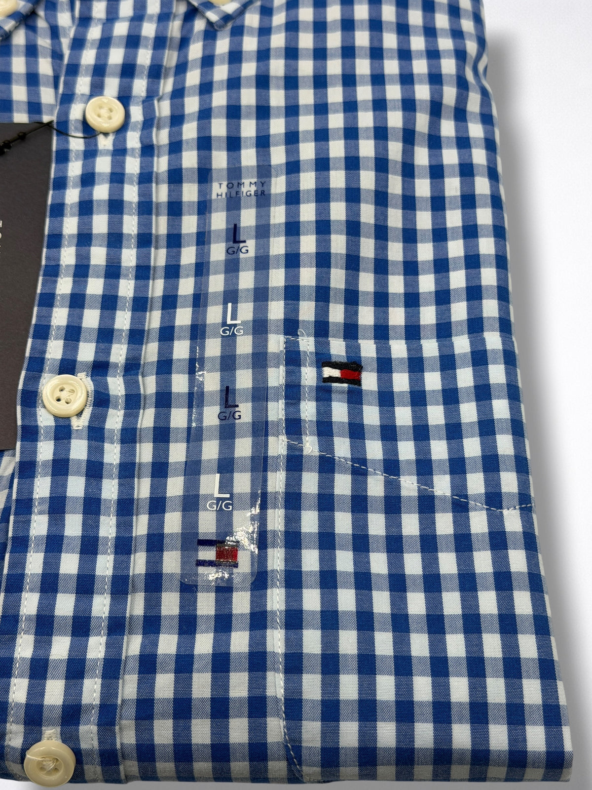Camisa Tommy Hilfiger Custom Fit Manga Larga Talla L