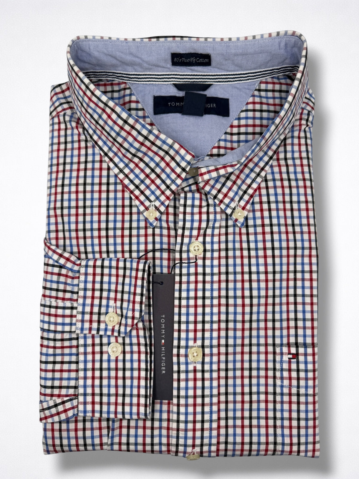 Camisa Tommy Hilfiger Classic Fit manga larga talla XXL