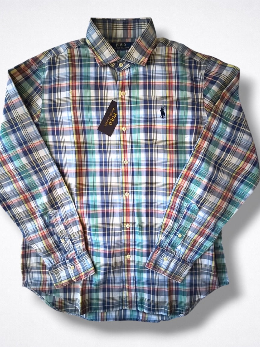 Camisa Polo Ralph Lauren Classic Fit Manga Larga Talla L