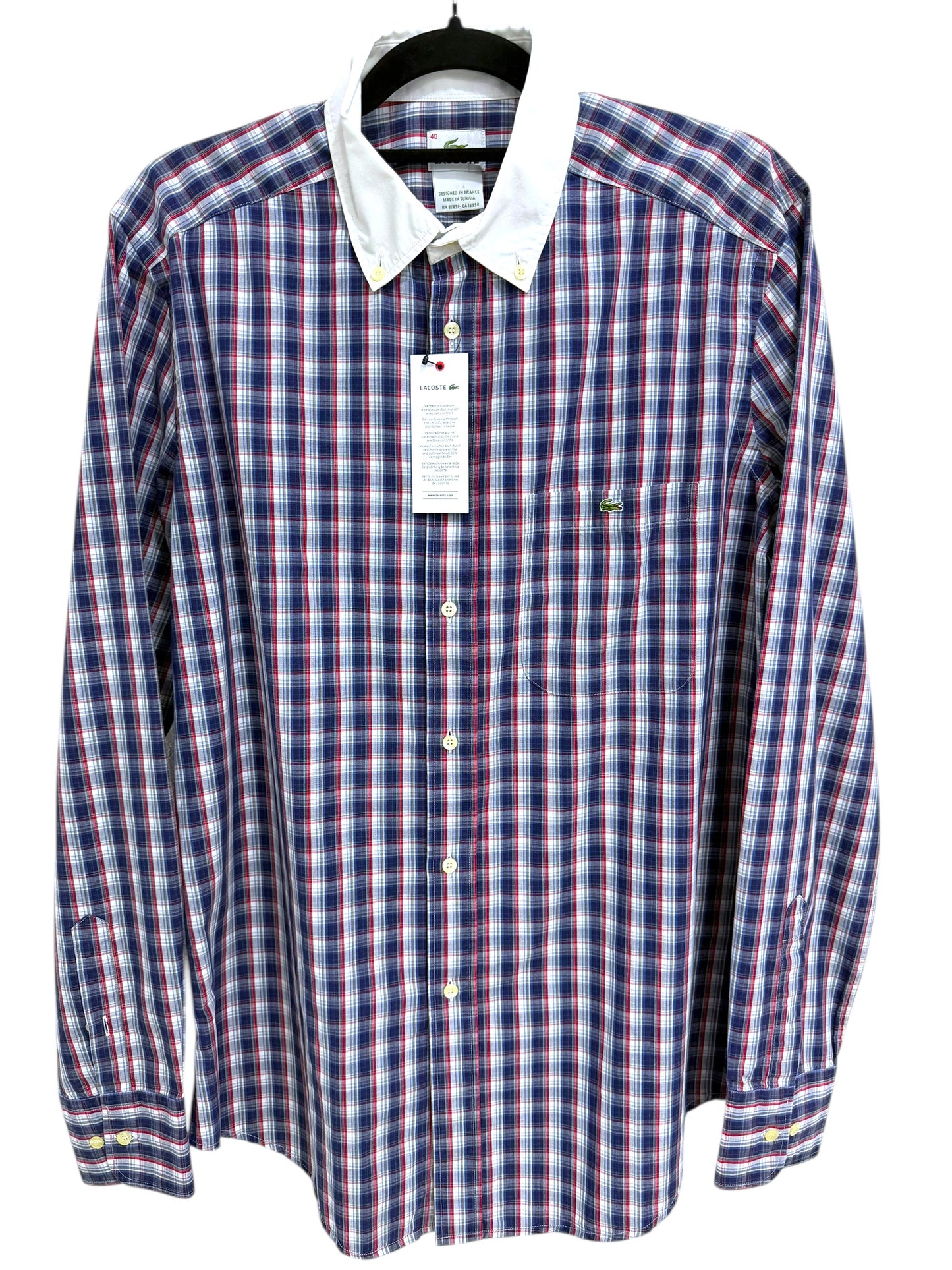 Camisa Lacoste Regular Fit Manga Larga Talla M