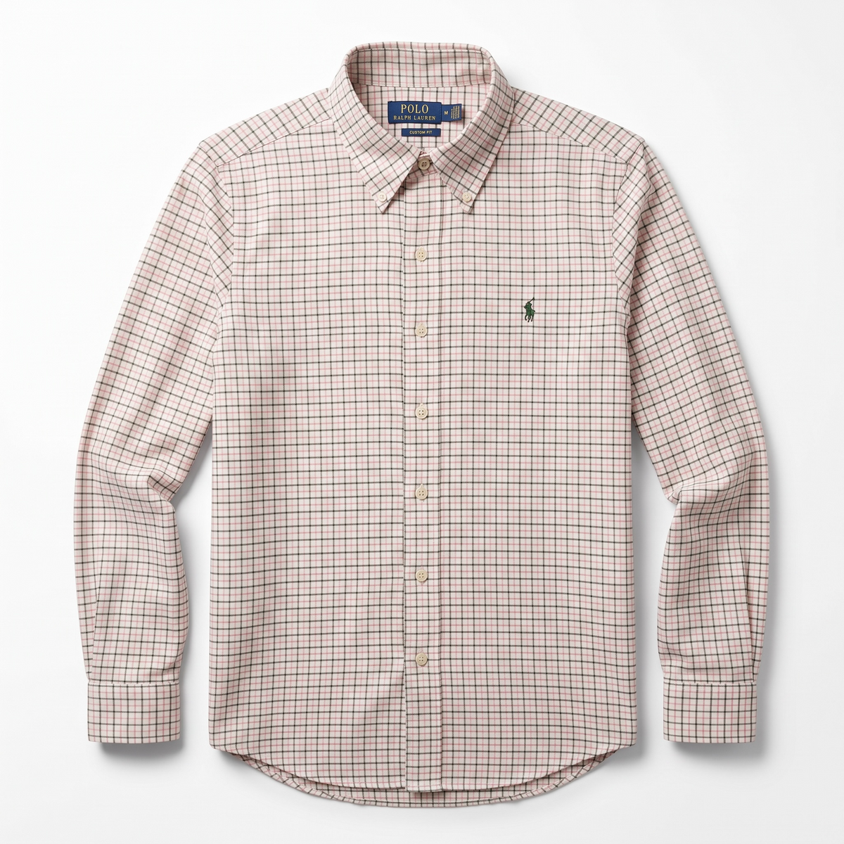 Camisa Polo Ralph Lauren Custom fit manga larga talla M