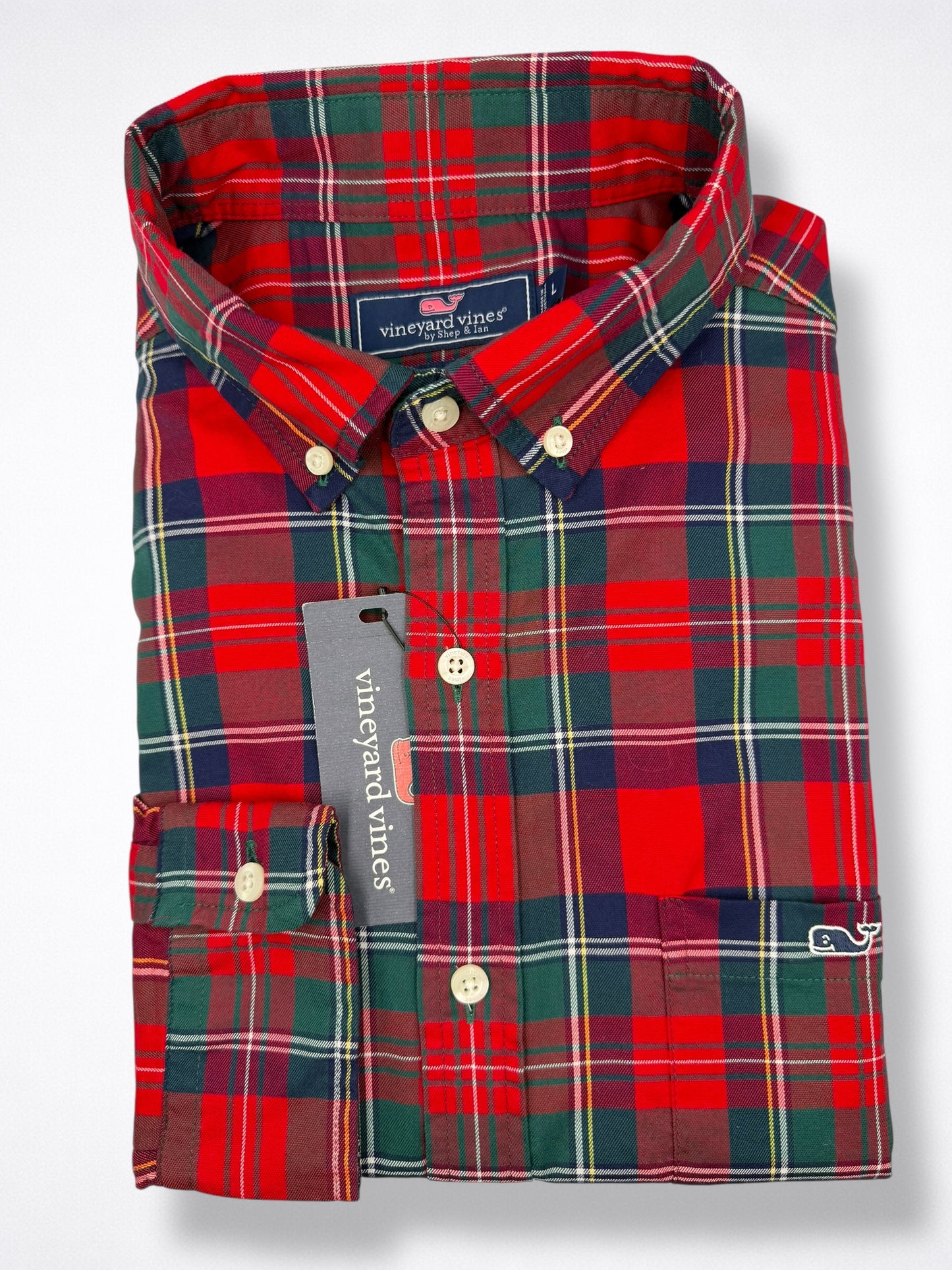 Camisa Vineyard Vines Classic Fit Manga Larga Talla L