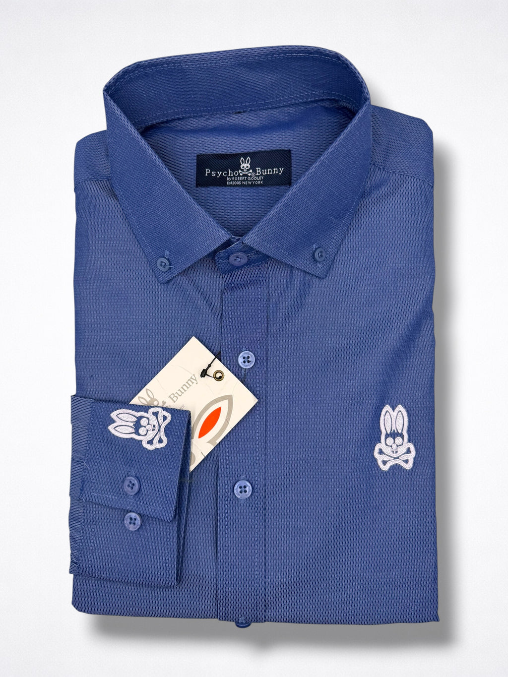 Camisa Psycho Bunny Slim Fit Manga Larga Talla M