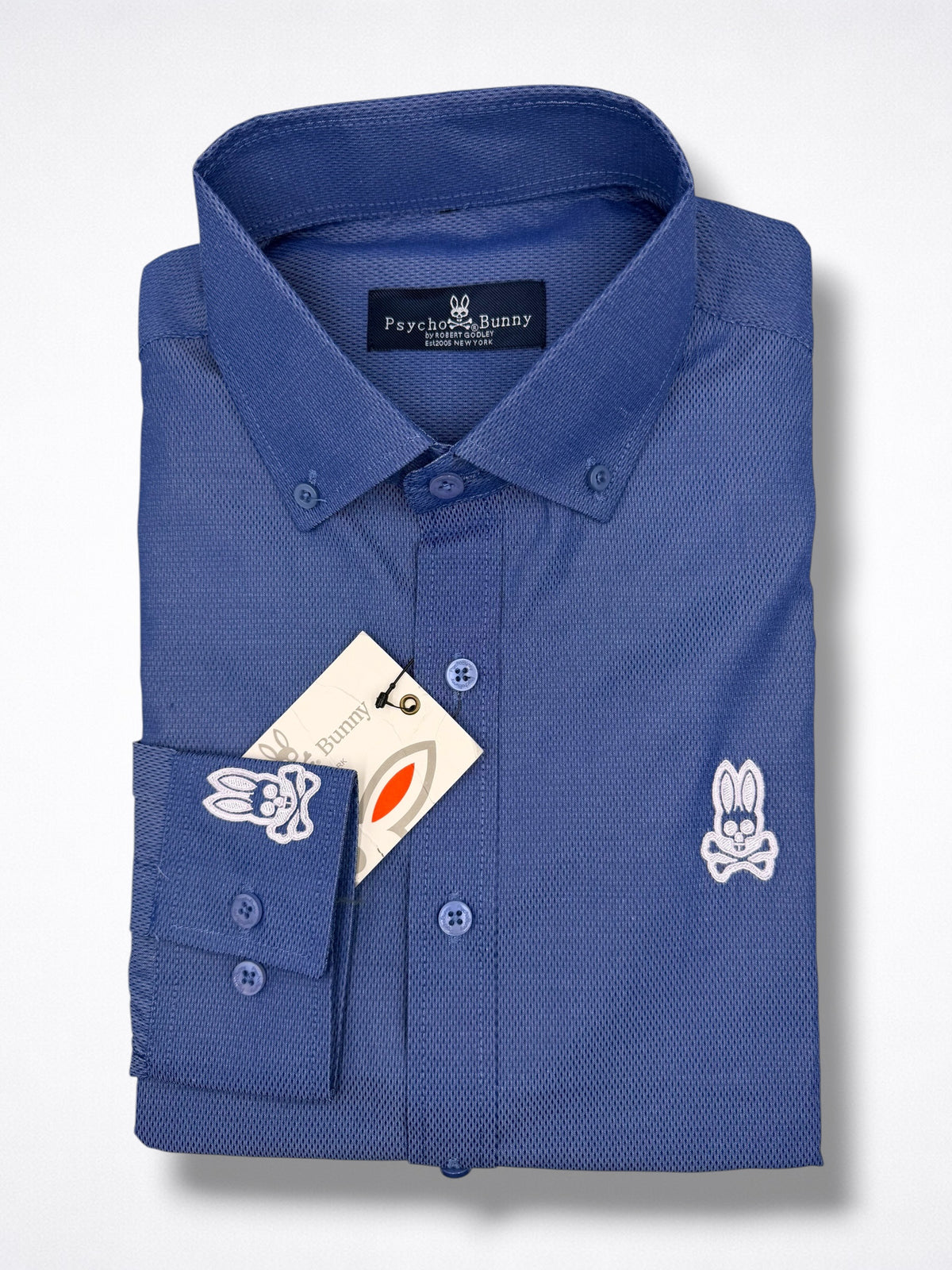 Camisa Psycho Bunny Slim Fit Manga Larga Talla M