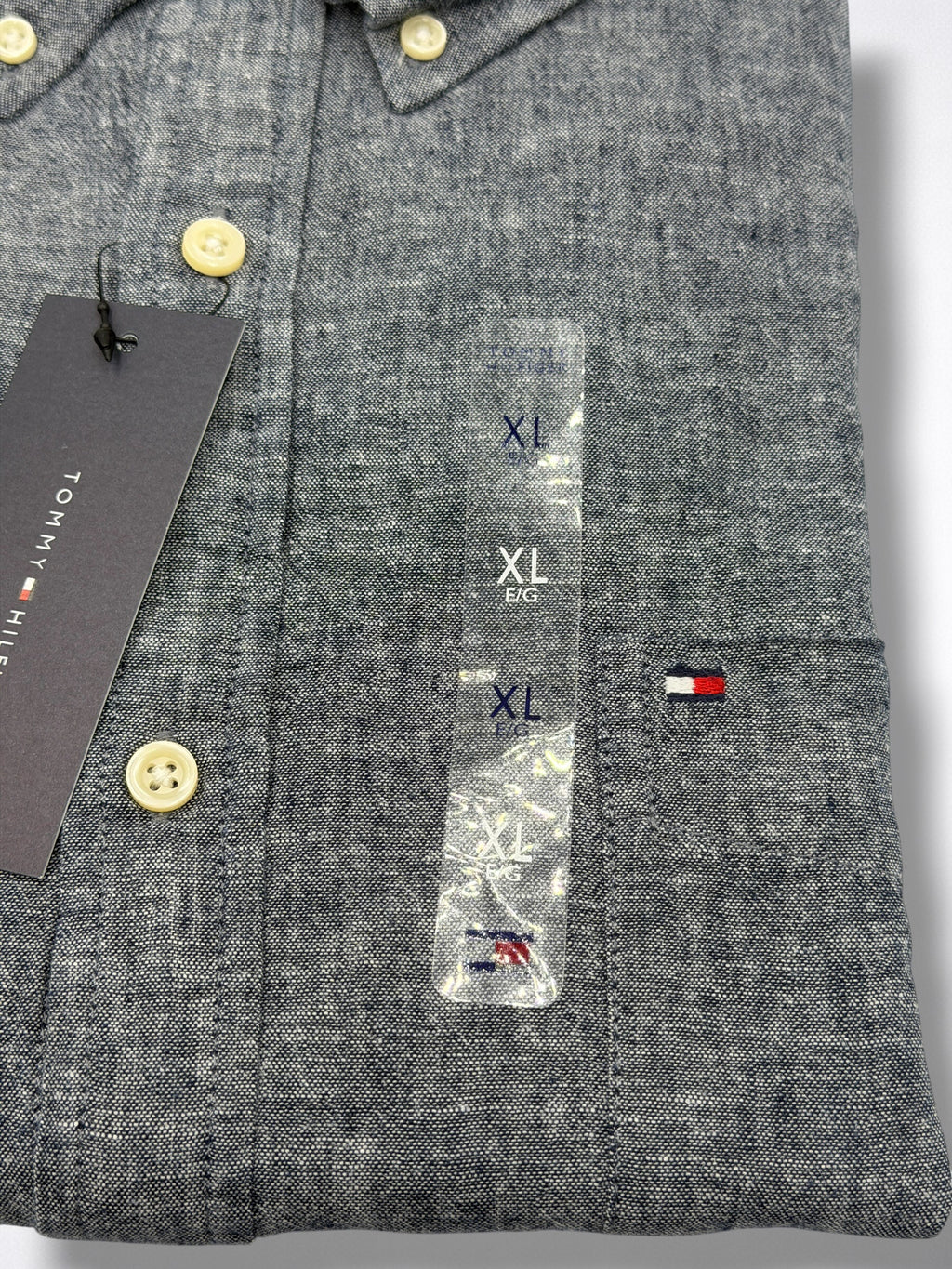 Camisa Tommy Hilfiger Slim Fit Manga Corta Talla XL