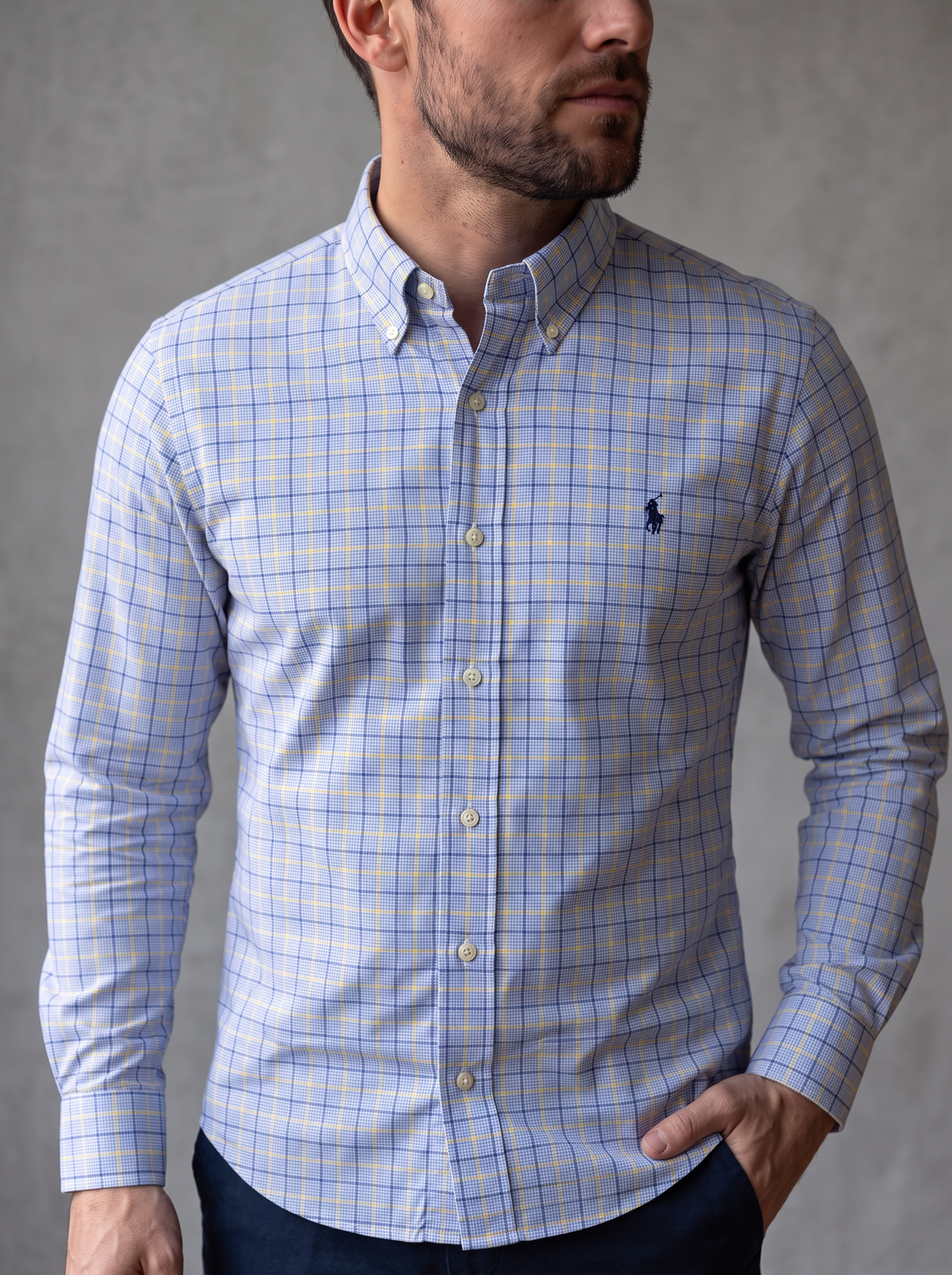 Camisa Polo Ralph Lauren Classic Fit manga larga talla XL
