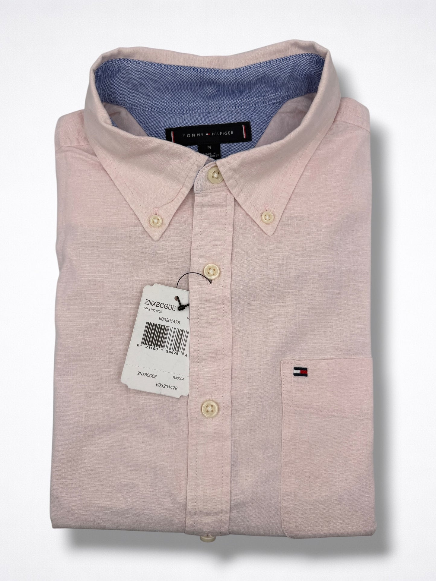 Camisa Tommy Hilfiger Classic Fit Manga Corta de lino Talla M