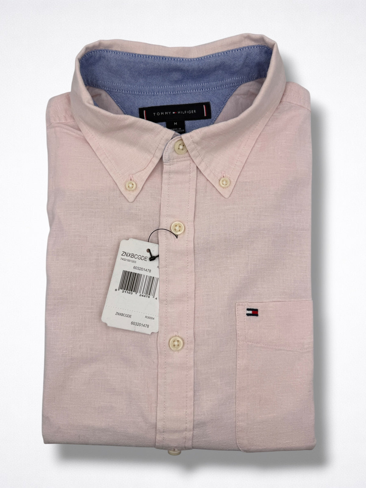 Camisa Tommy Hilfiger Classic Fit Manga Corta de lino Talla M