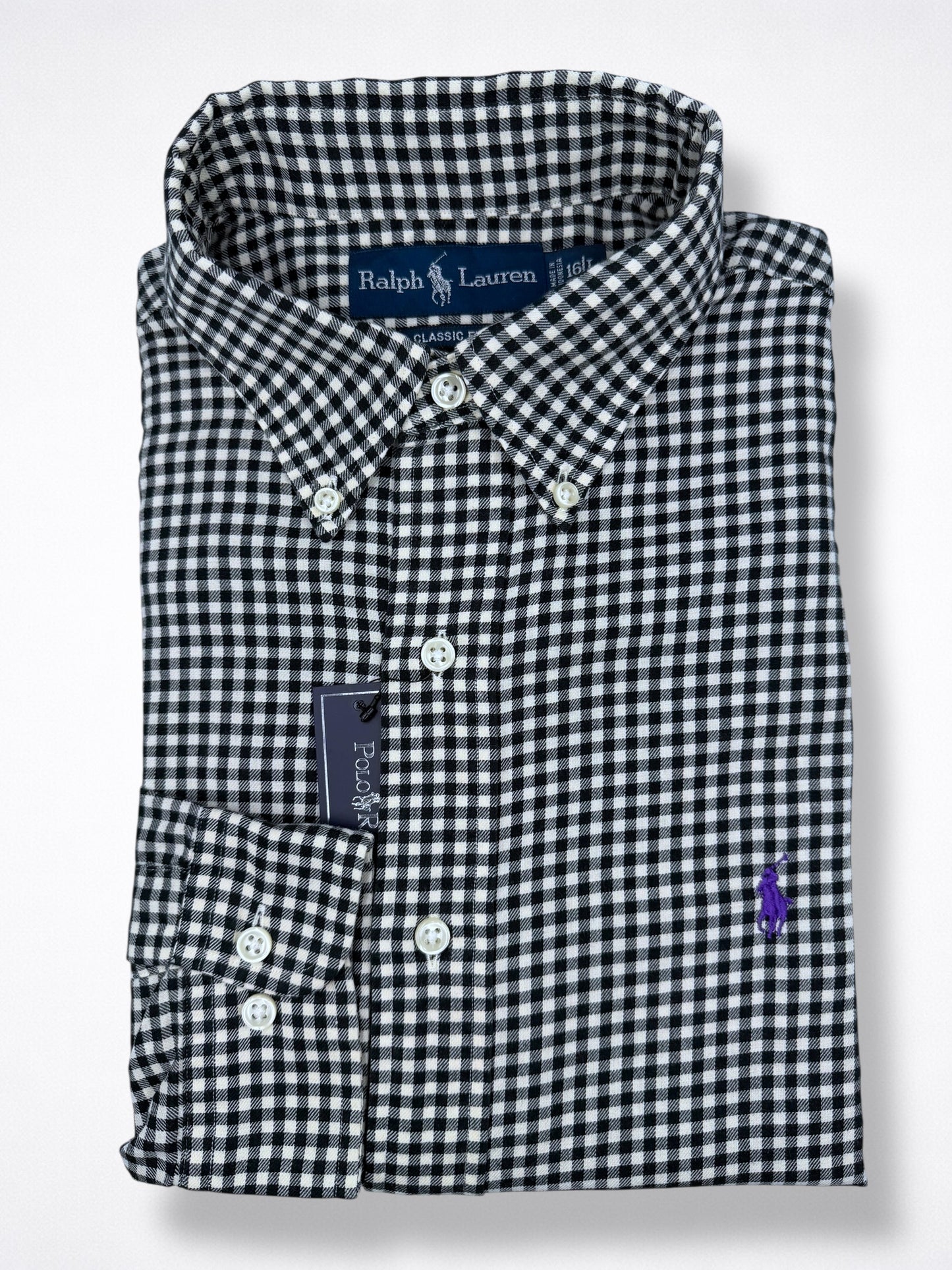 Camisa Polo Ralph Lauren Classic Fit Manga Larga Talla L
