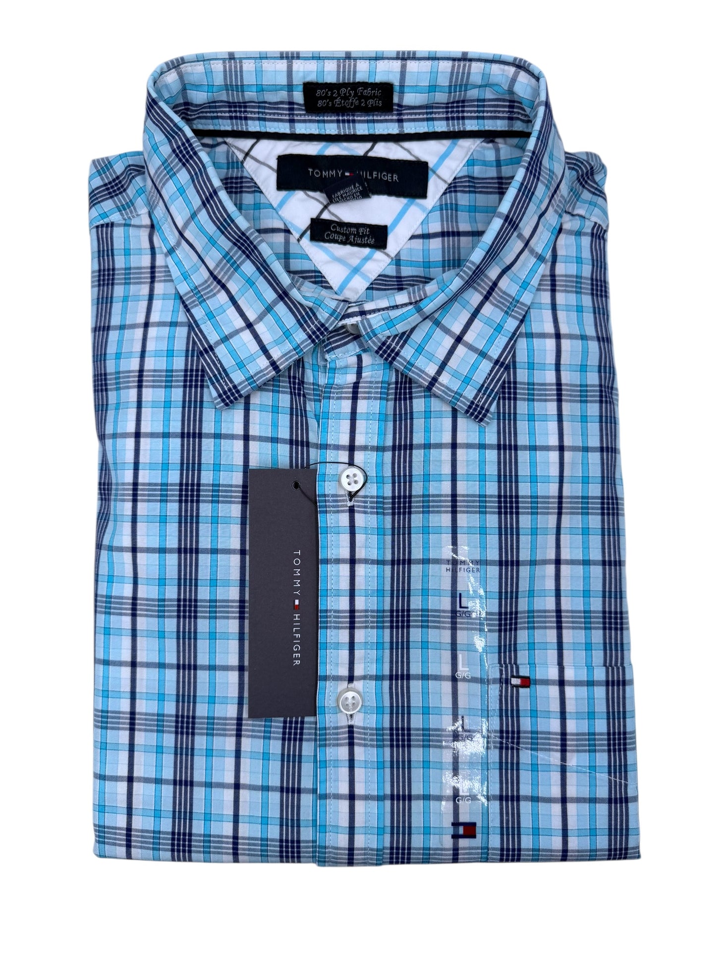 Camisa Tommy Hilfiger Custom Fit Manga Larga Talla L