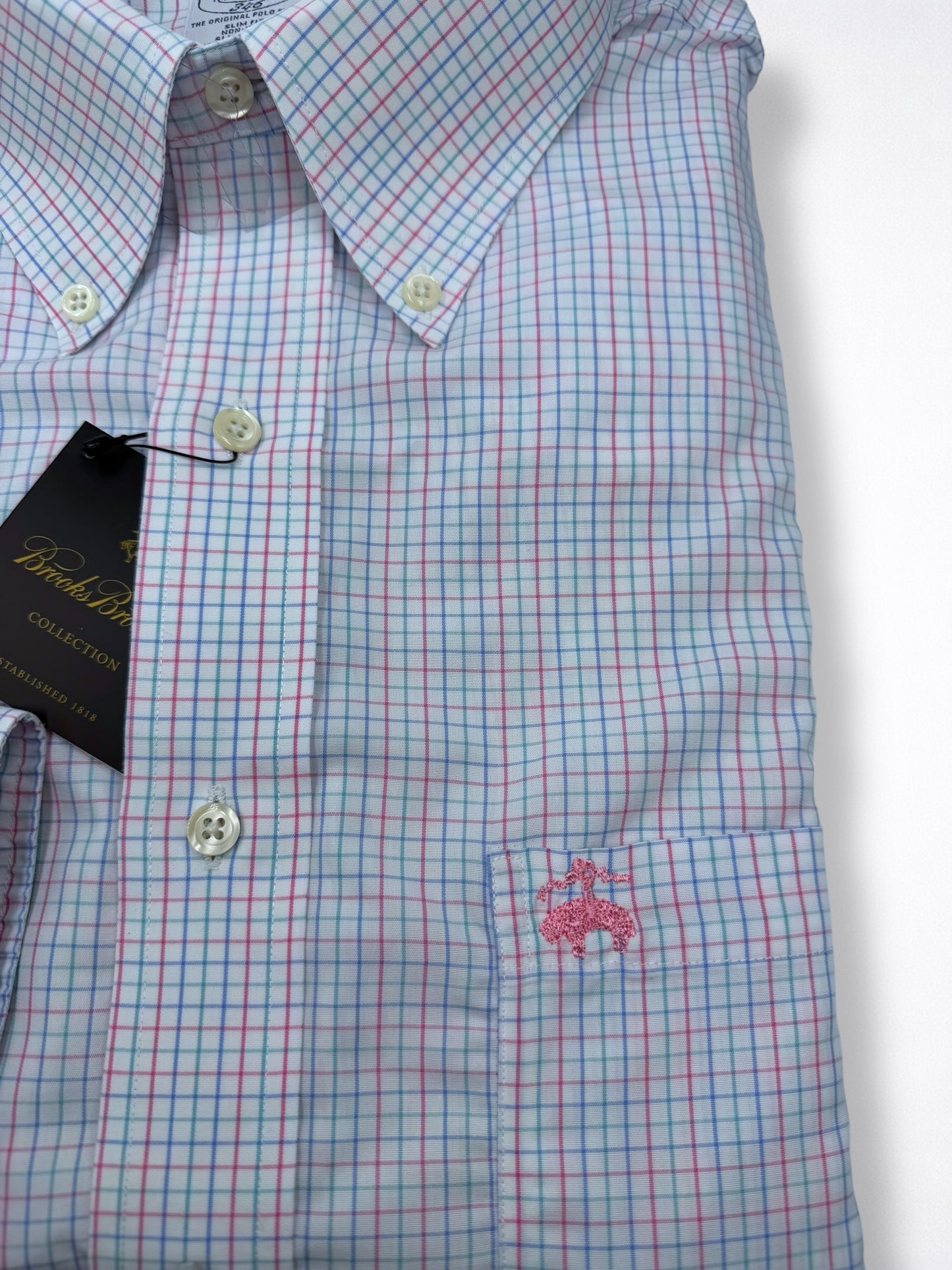 Camisa Brooks Brothers Classic Fit Manga Larga Talla L