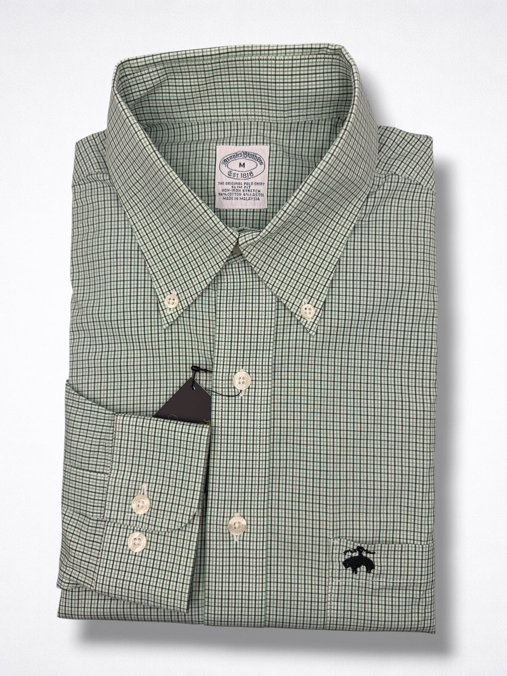 Camisa Brooks Brothers Slim Fit Manga Larga Talla M