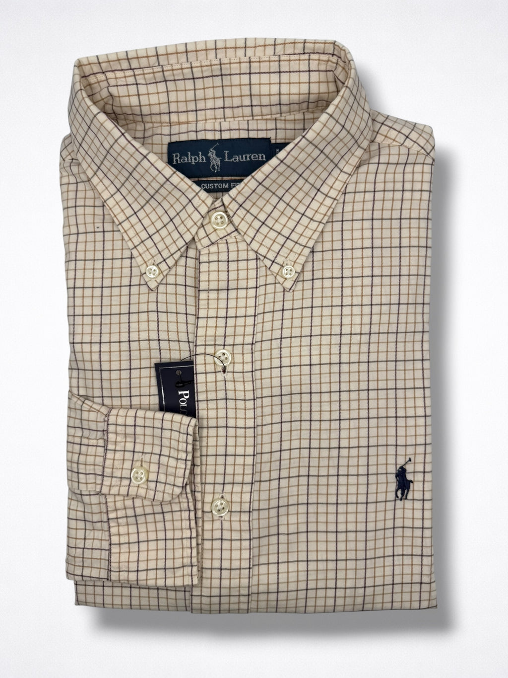 Camisa Polo Ralph Lauren Custom Fit Manga Larga Talla M