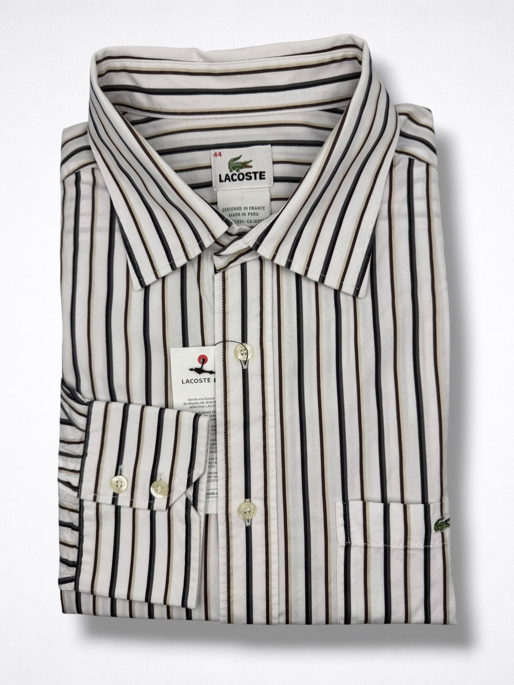Camisa Lacoste Classic Fit manga larga talla XL