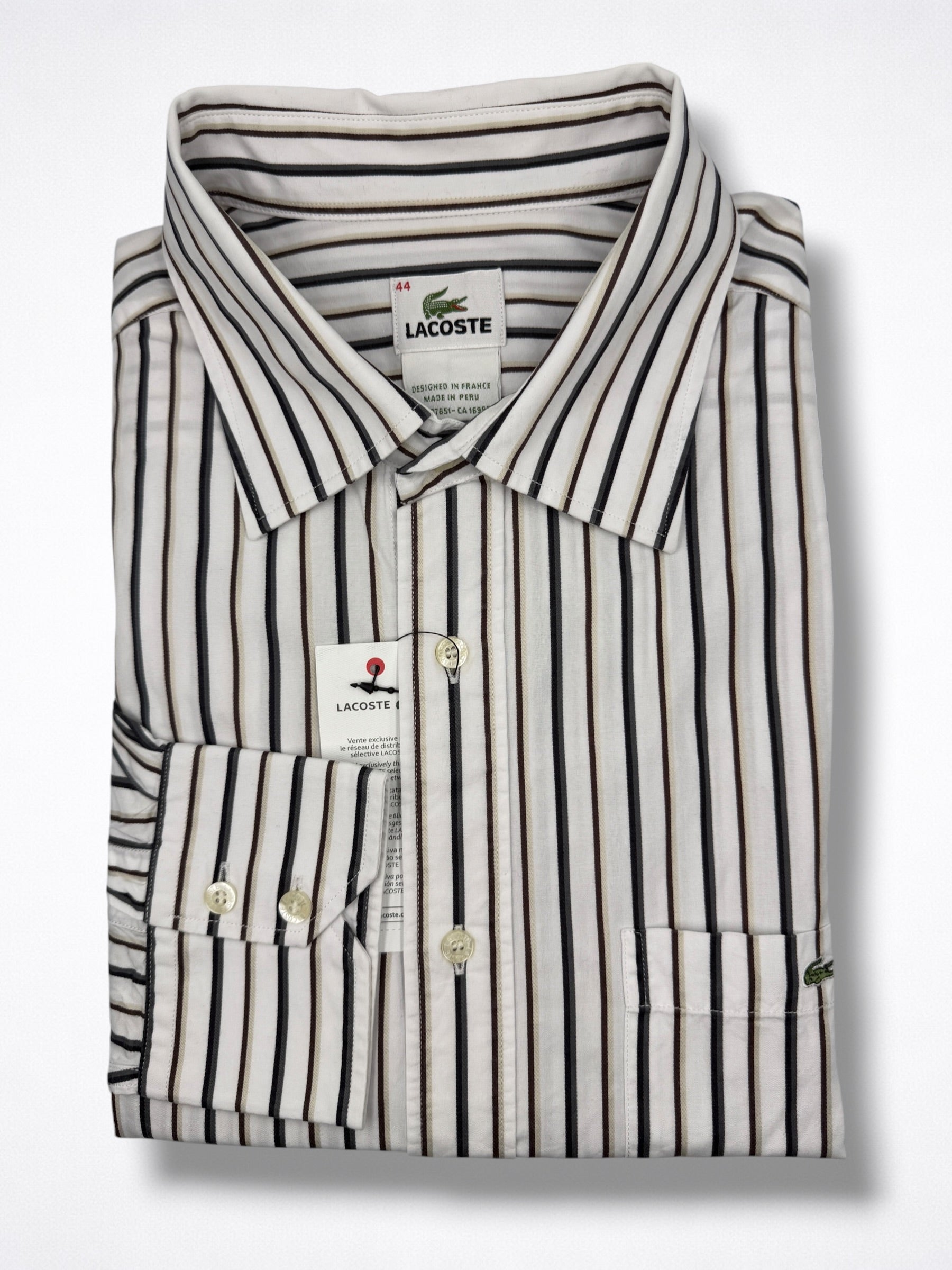 Camisa Lacoste Classic Fit manga larga talla XL