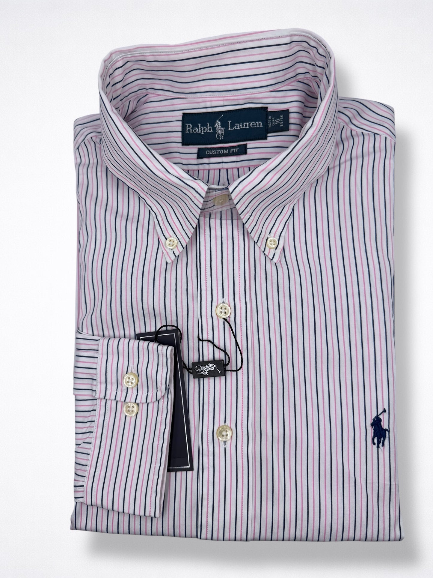 Camisa Polo Ralph Lauren Custom Fit Manga Larga Talla L