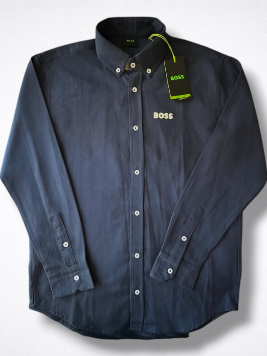 Camisa Boss Slim Fit Manga Larga Talla M