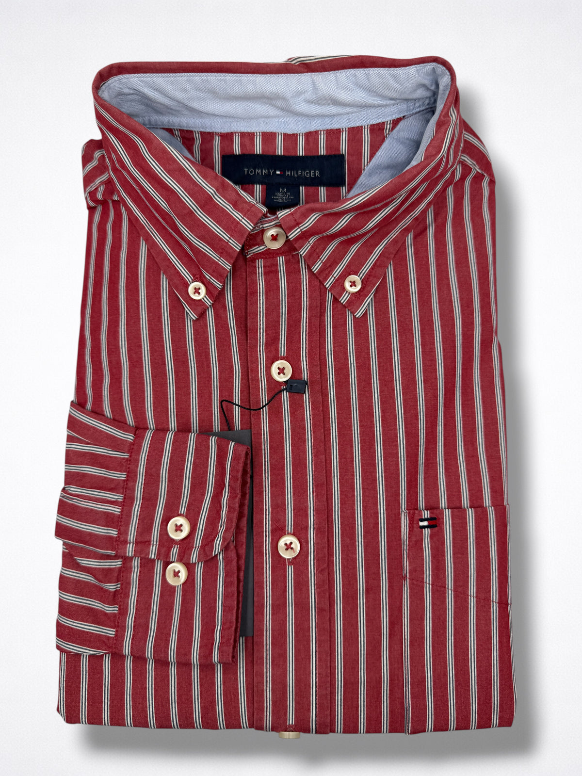 Camisa Tommy Hilfiger Classic Fit manga larga talla M