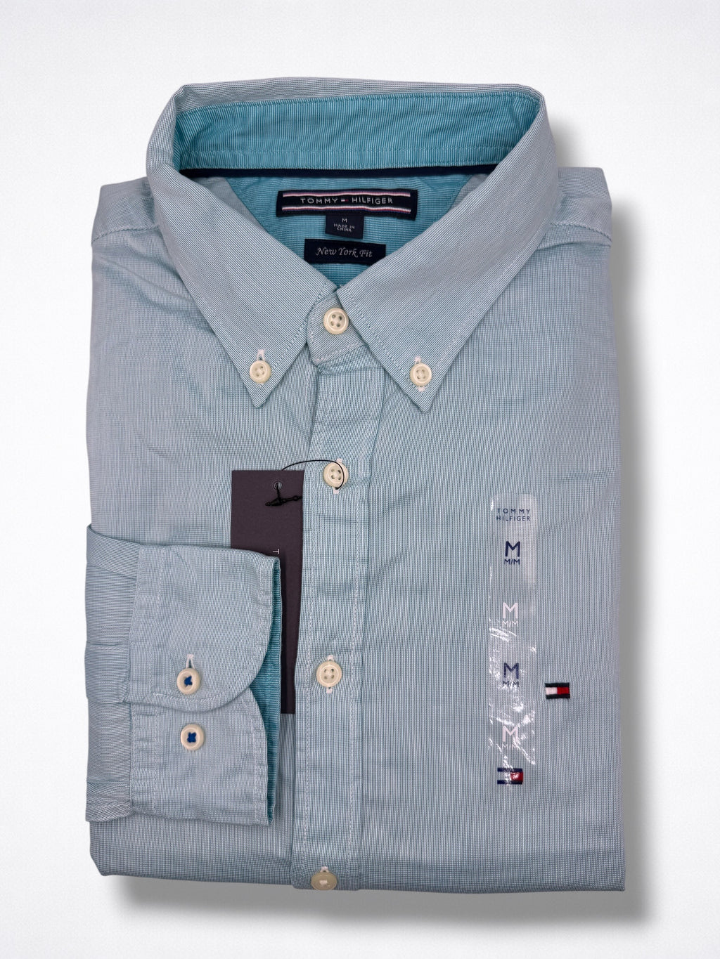 Camisa Tommy Hilfiger Classic Fit manga larga talla M