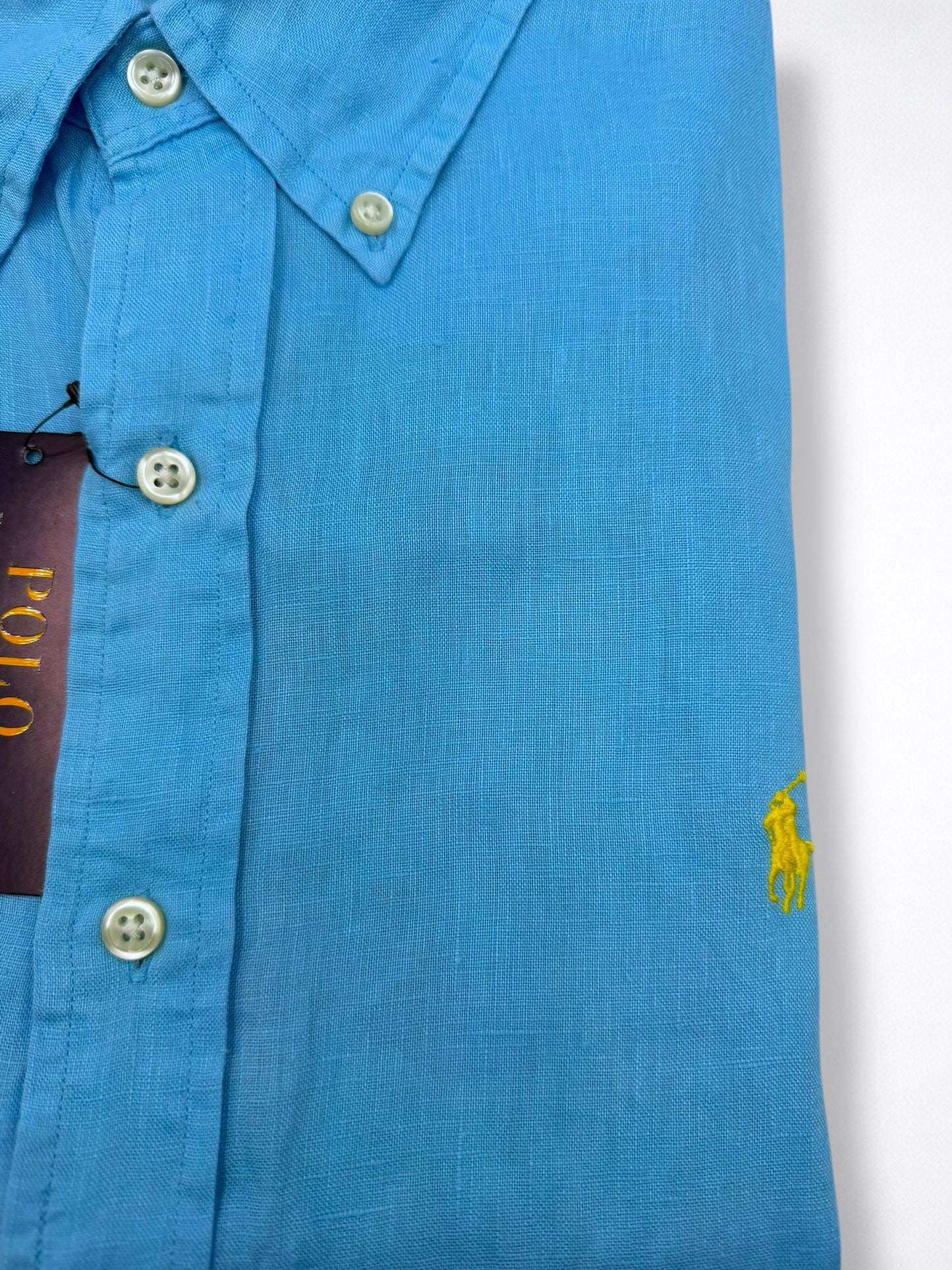 Camisa Polo Ralph Lauren Classic Fit Manga Corta de Lino Talla L