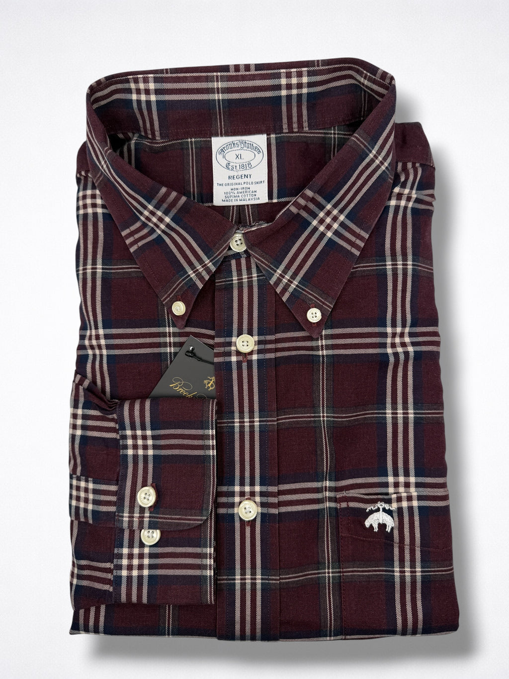 Camisa Brooks Brothers Classic Fit manga larga talla XL