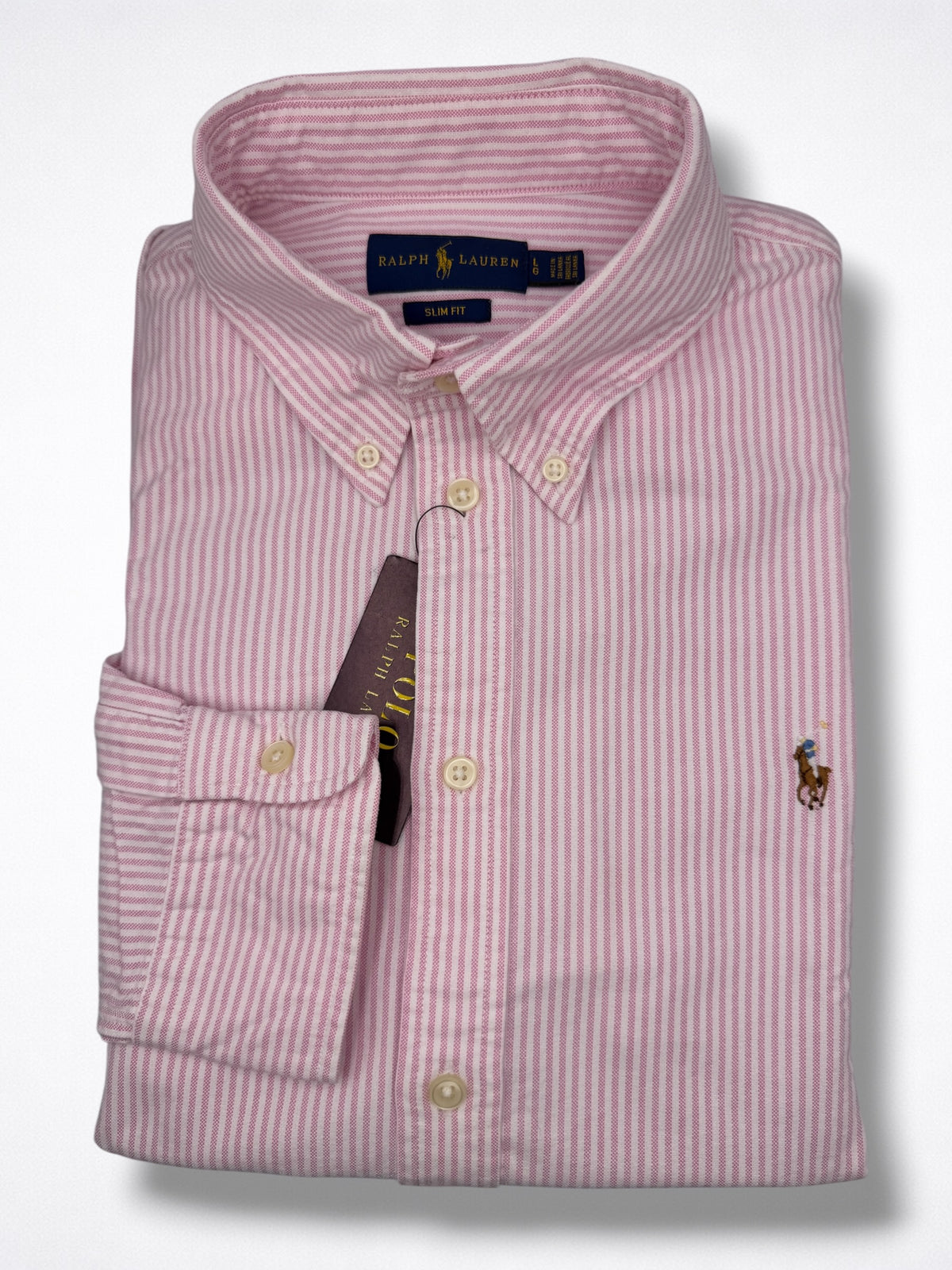 Camisa para Dama Polo Ralph Lauren Slim Fit manga larga talla L