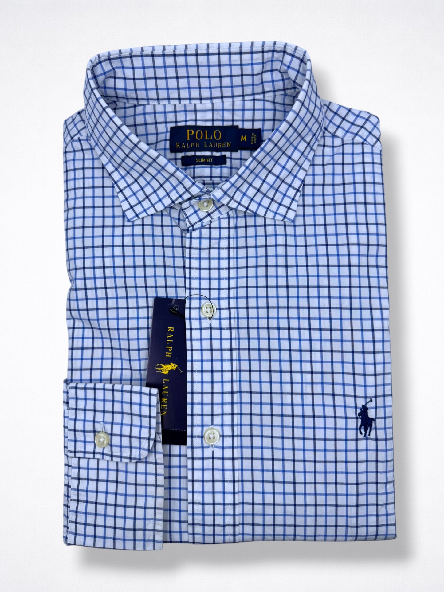 Camisa Polo Ralph Lauren Slim Fit Manga Larga Talla M