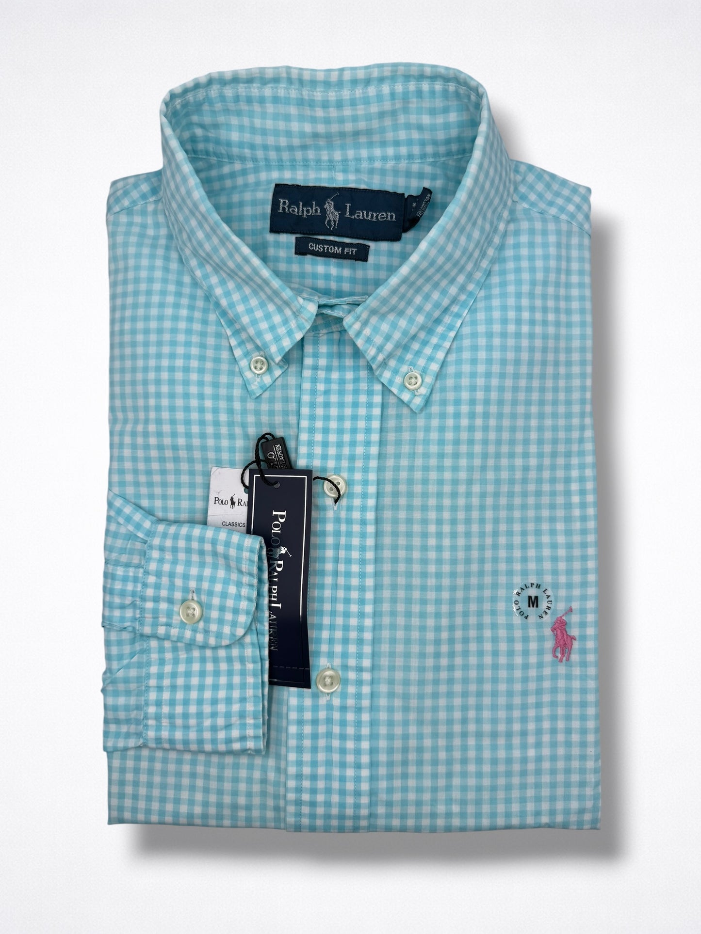 Camisa Polo Ralph Lauren Custom Fit Manga Larga Talla M