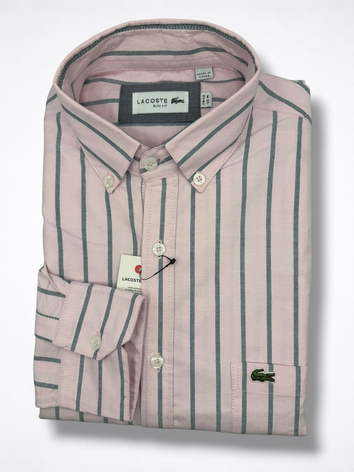 Camisa Lacoste Slim Fit Manga Larga Talla M