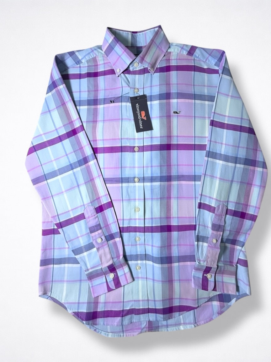 Camisa Vineyard Vines Slim Fit Manga Larga Talla M