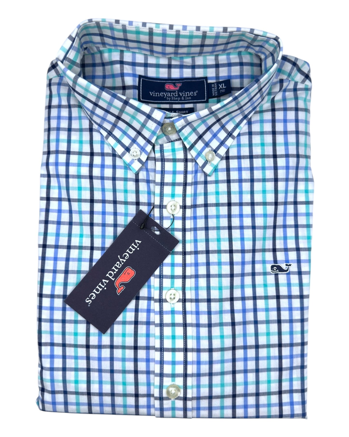 Camisa Vineyard Vines Custom Fit Manga Larga Talla S