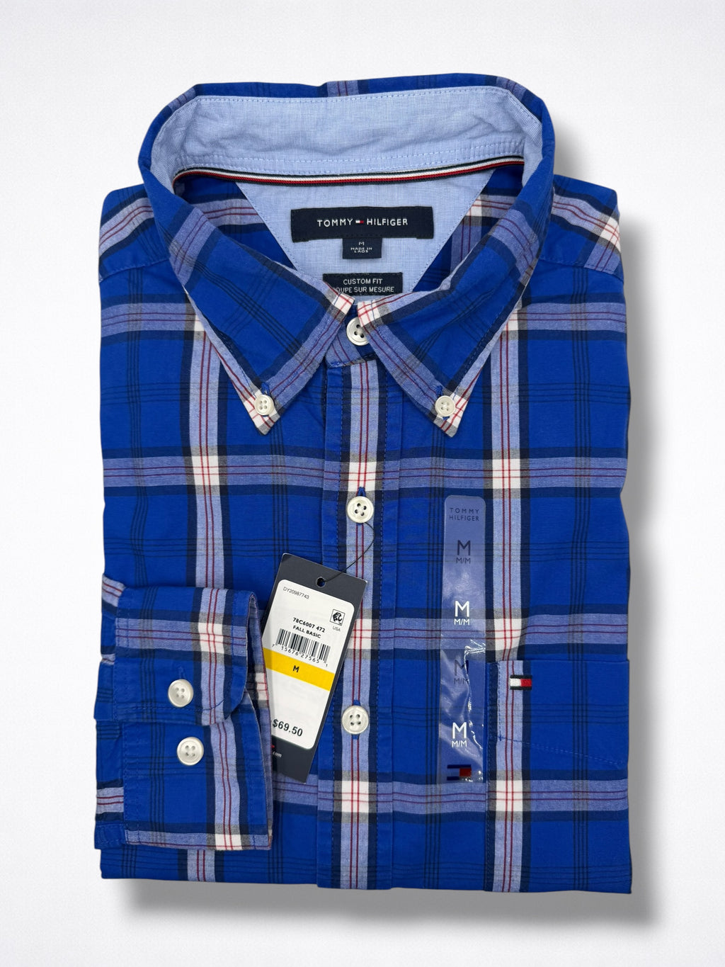 Camisa Tommy Hilfiger Custom Fit Manga Larga Talla M