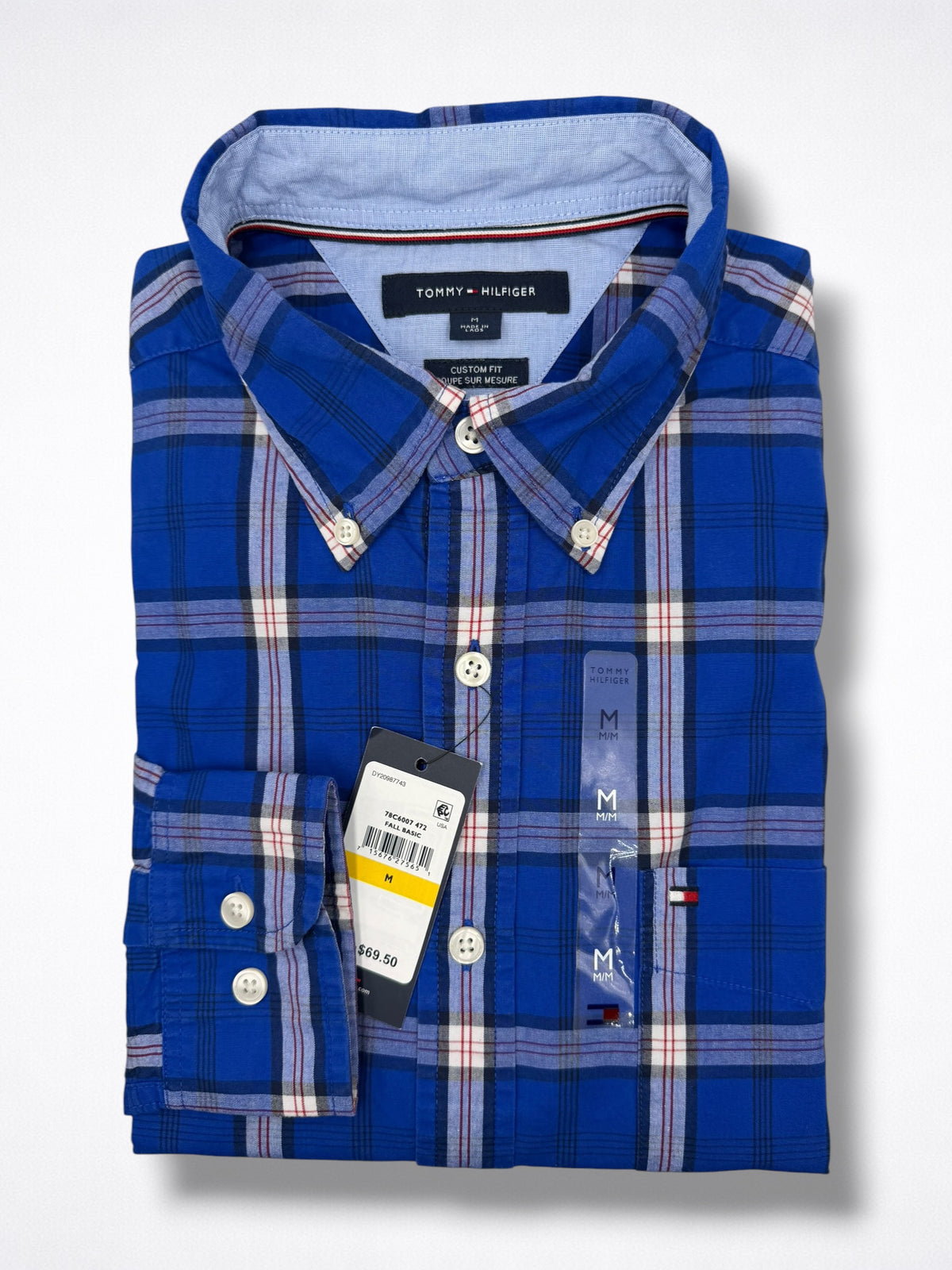 Camisa Tommy Hilfiger Custom Fit Manga Larga Talla M