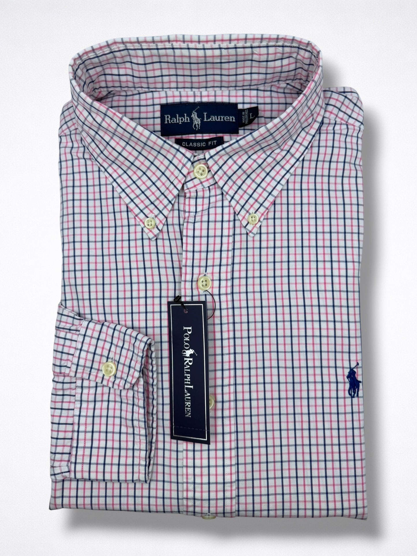 Camisa Polo Ralph Lauren Classic Fit Manga Larga Talla L