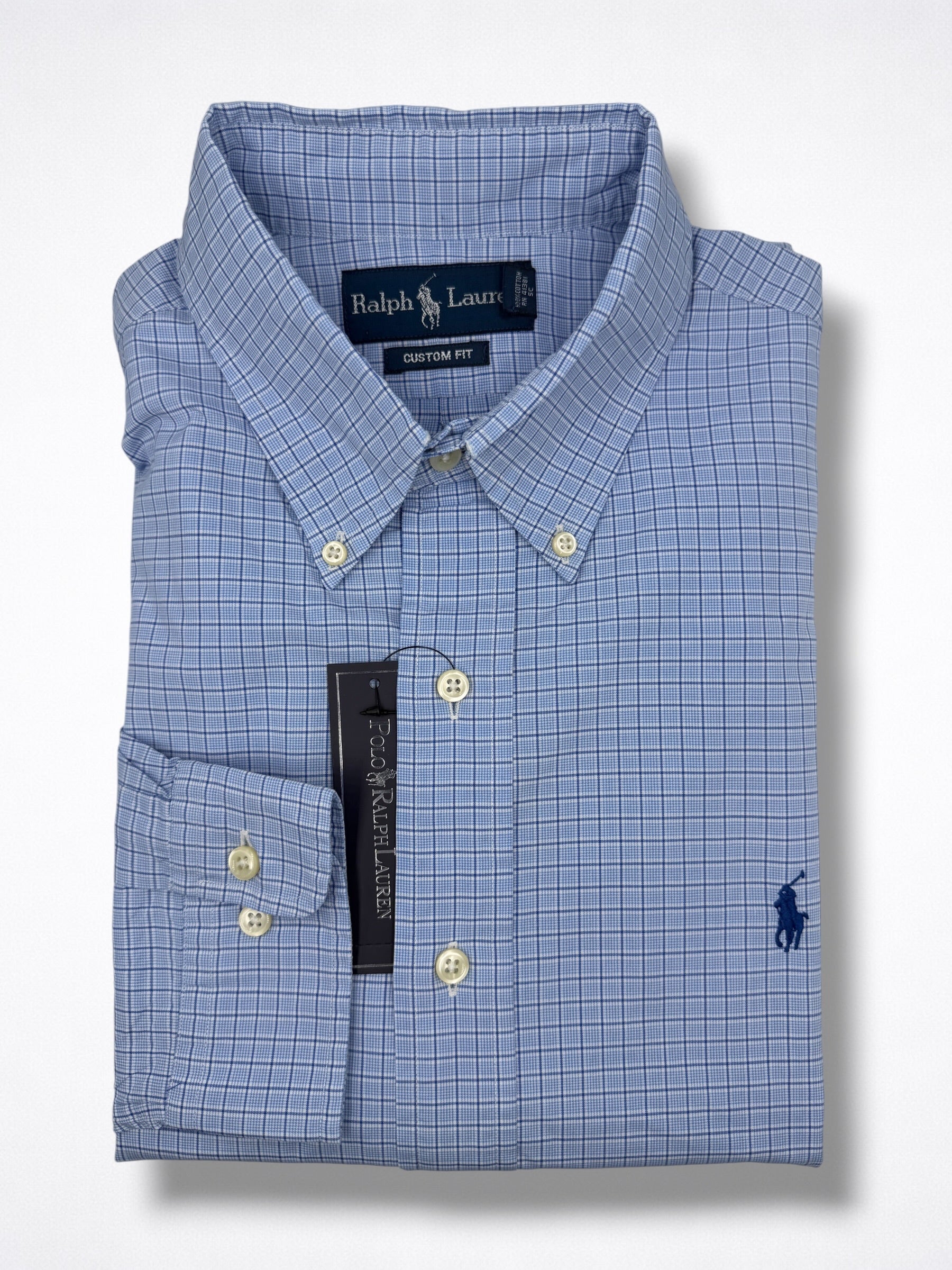 Camisa Polo Ralph Lauren Custom Fit manga larga talla L