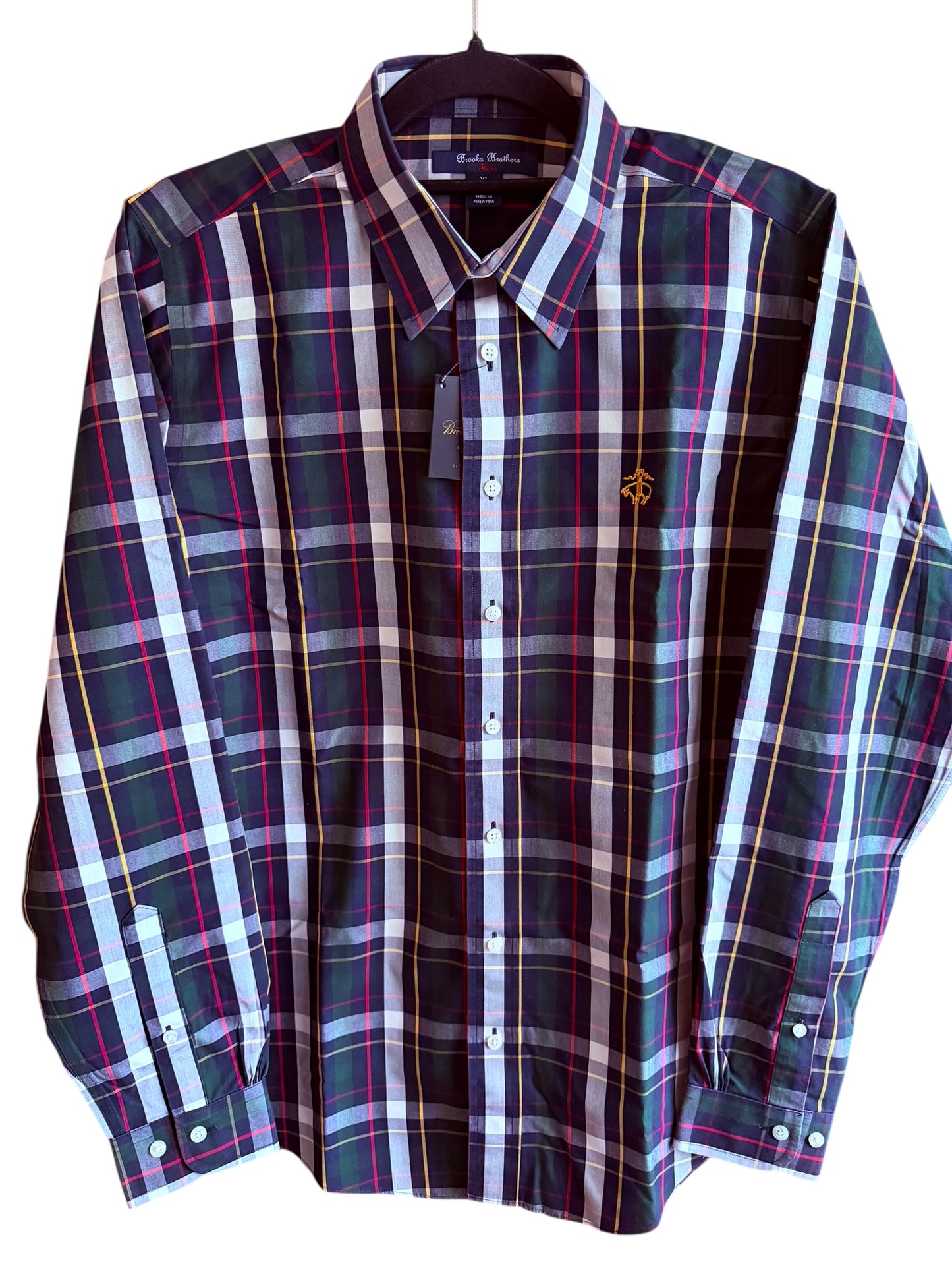 Camisa Brooks Brothers Custom Fit Manga Larga Talla S