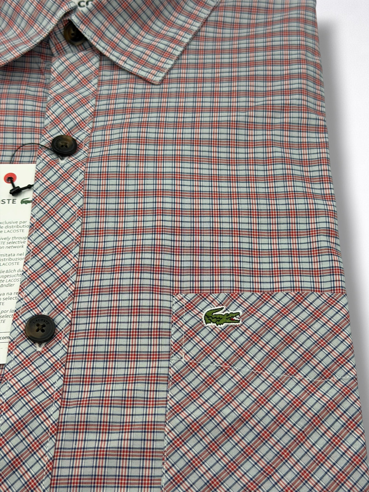 Camisa Lacoste Slim Fit Manga Corta Talla L