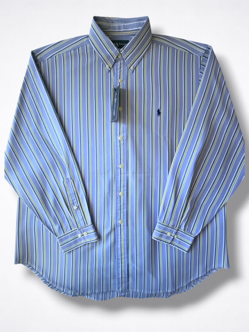 Camisa Polo Ralph Lauren Classic Fit 17 1/2 Manga Larga 34/35 Talla XL