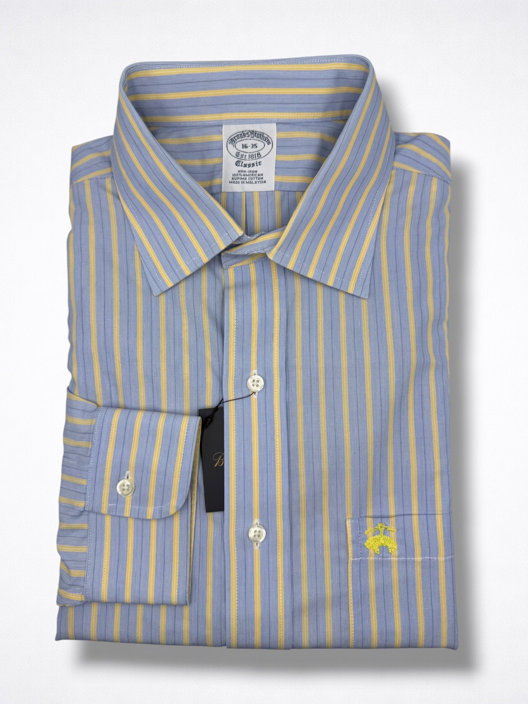 Camisa Brooks Brothers Classic Fit manga larga talla L