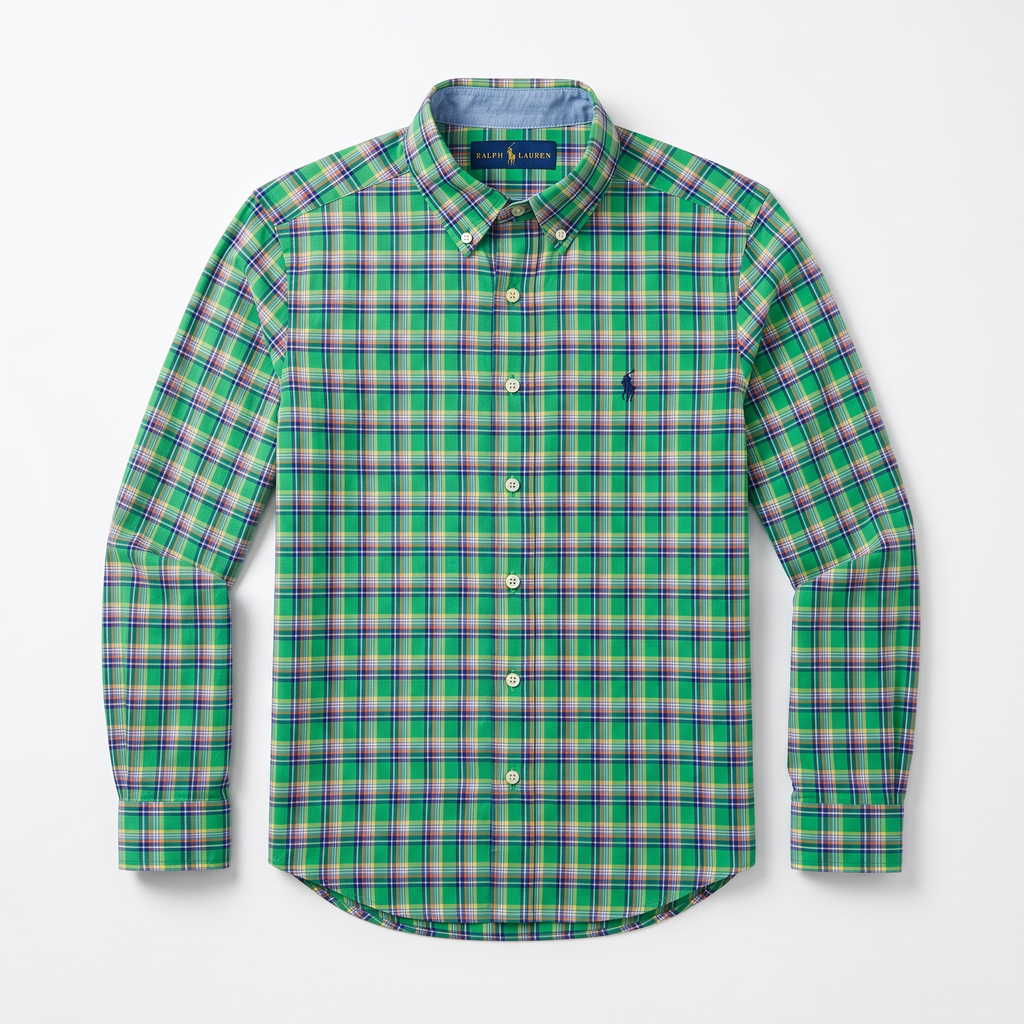 Camisa Polo Ralph Lauren Classic Fit manga larga talla 10-12 niño