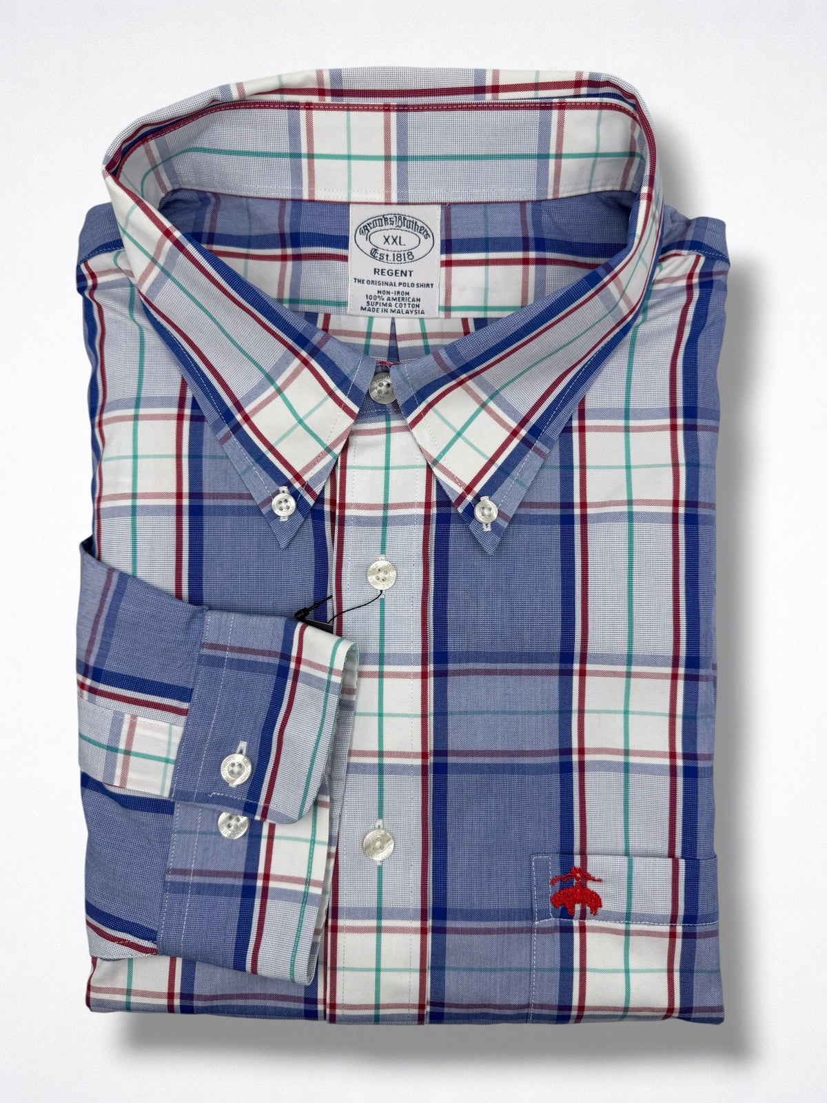Camisa Brooks Brothers Classic Fit Manga Larga Talla XXL