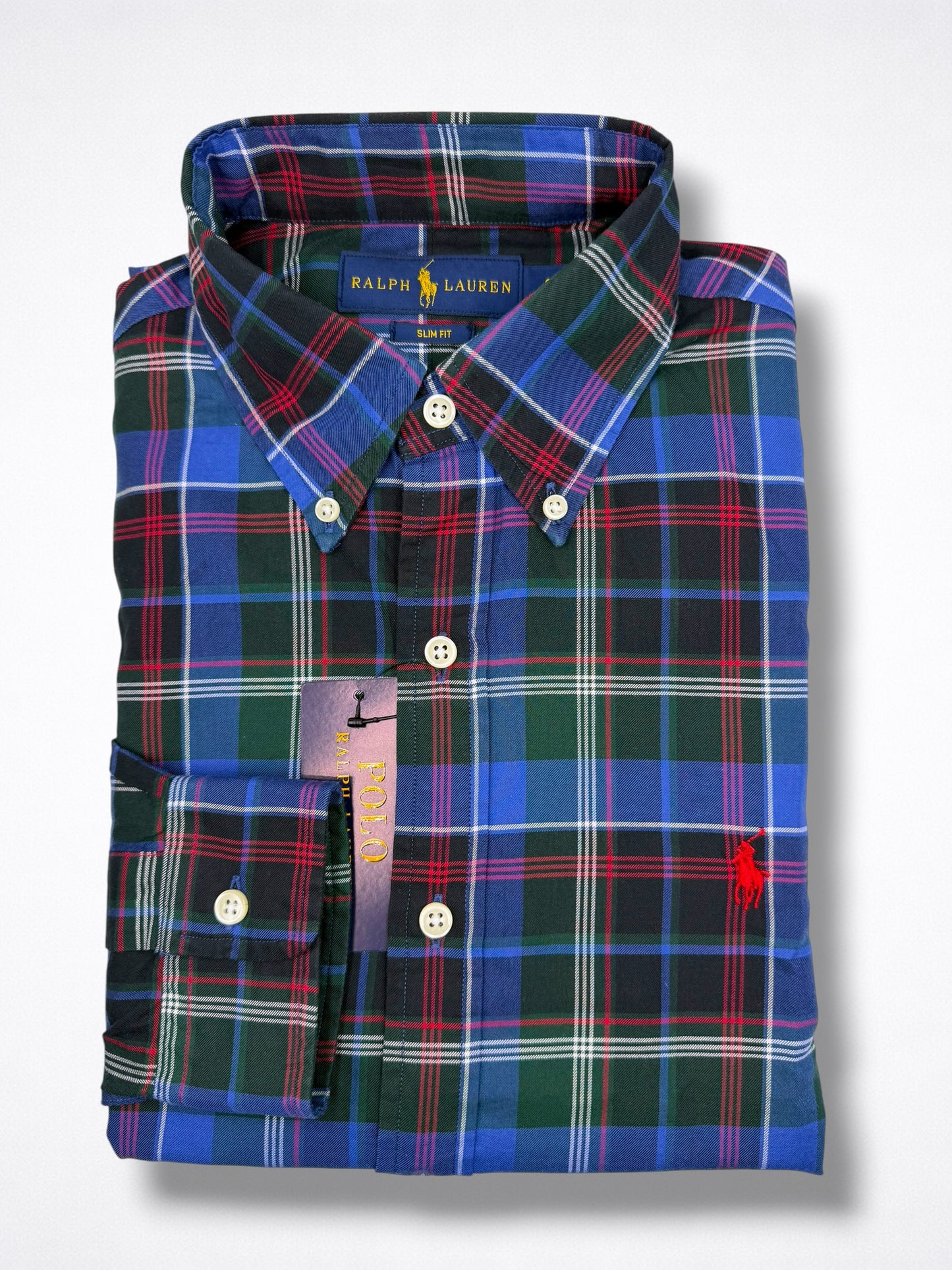 Camisa Polo Ralph Lauren Slim Fit Manga Larga Talla S