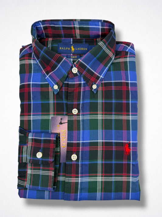 Camisa Polo Ralph Lauren Slim Fit Manga Larga Talla S