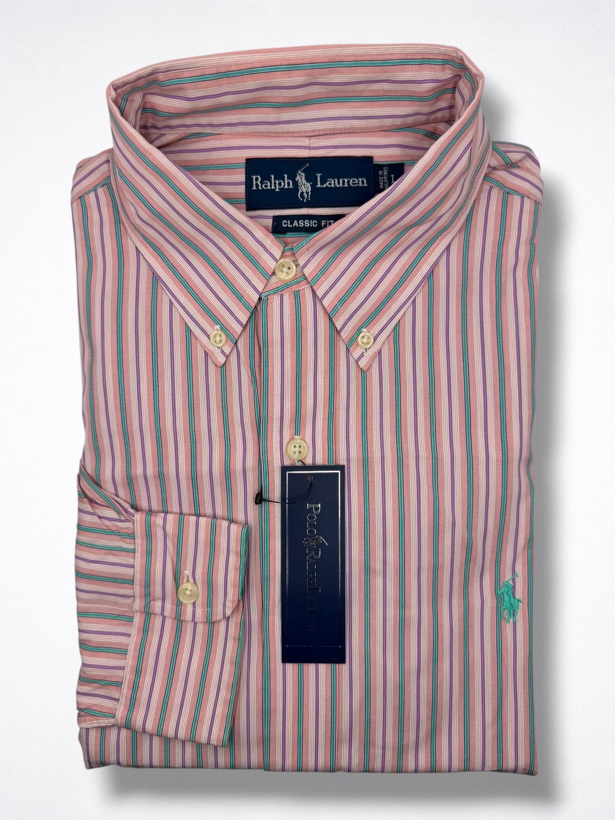 Camisa Polo Ralph Lauren Classic Fit Manga Larga Talla L