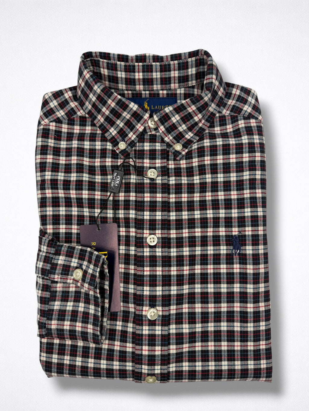Camisa Polo Ralph Lauiren Classic Fit manga larga talla 10-12 niño
